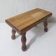 Antique small wooden bench, vintage step stool
