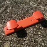 Vintage Orange Coat Rack 70s SYLA 2 Hooks