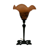Art Nouveau Bronze style lamp and glass pasta