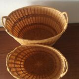 Wicker basket duo