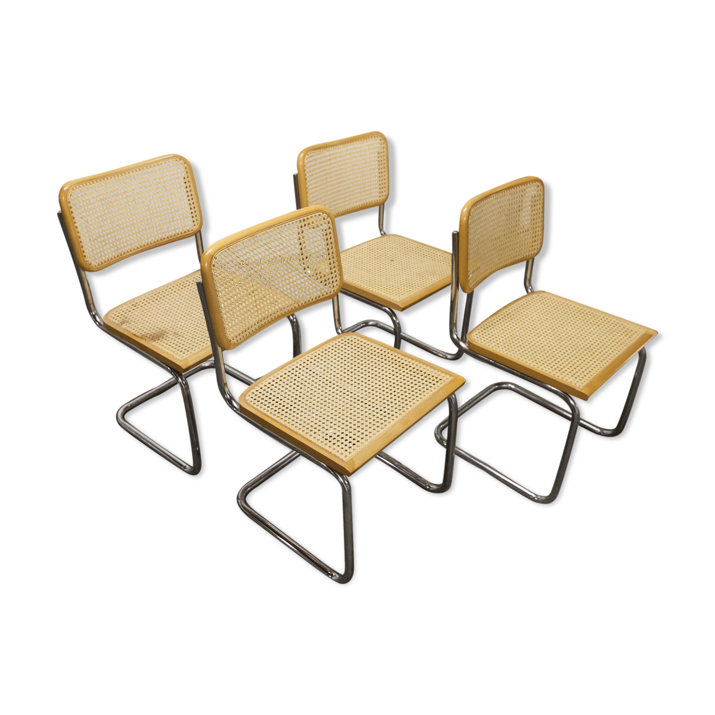 Lot of 4 chairs B32 by Marcel Breuer