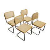 Lot of 4 chairs B32 by Marcel Breuer