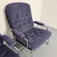 Paire de fauteuils lounge roulette design scandinave Bruno Mathsson