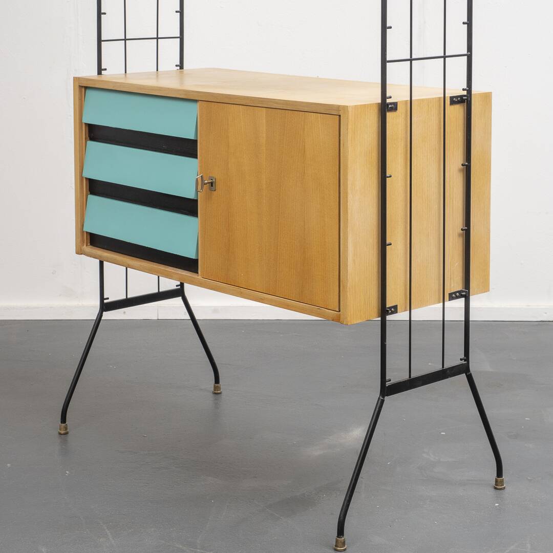 Etagère avec caisson de rangement, années 60