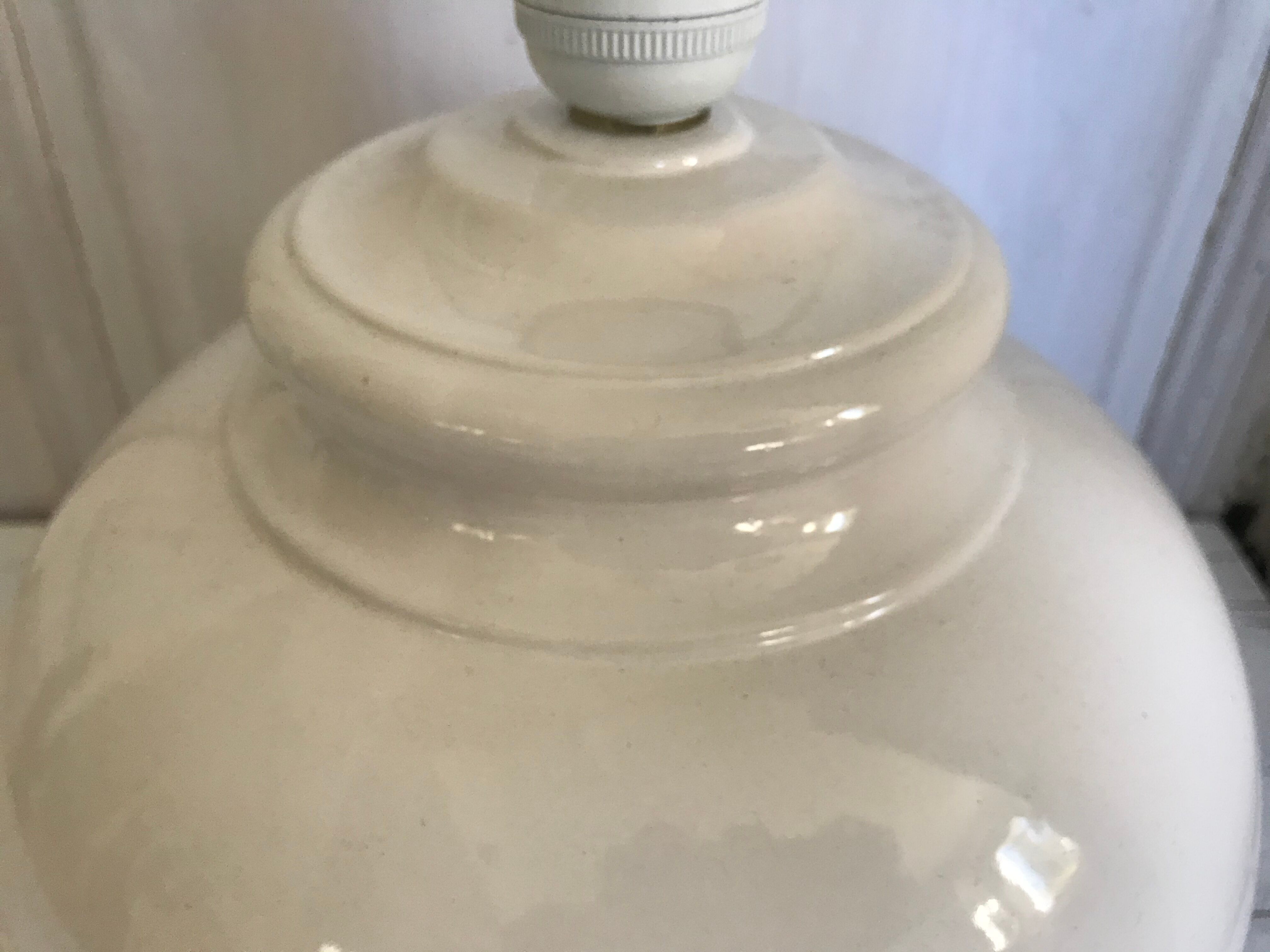 Vintage ceramic lamp foot