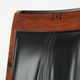 Cow leather Art Deco design armchair with a timeless look