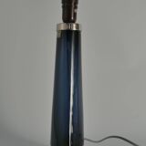 Blue Crystal Glass Table Lamp model RD 1566 by Carl Fagerlund, Orrefors, 1960s