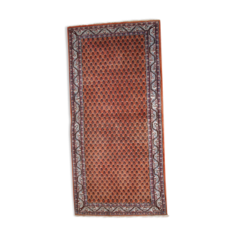 Vintage indian carpet seraband handmade 94cm x 194cm 1980s, 1c742