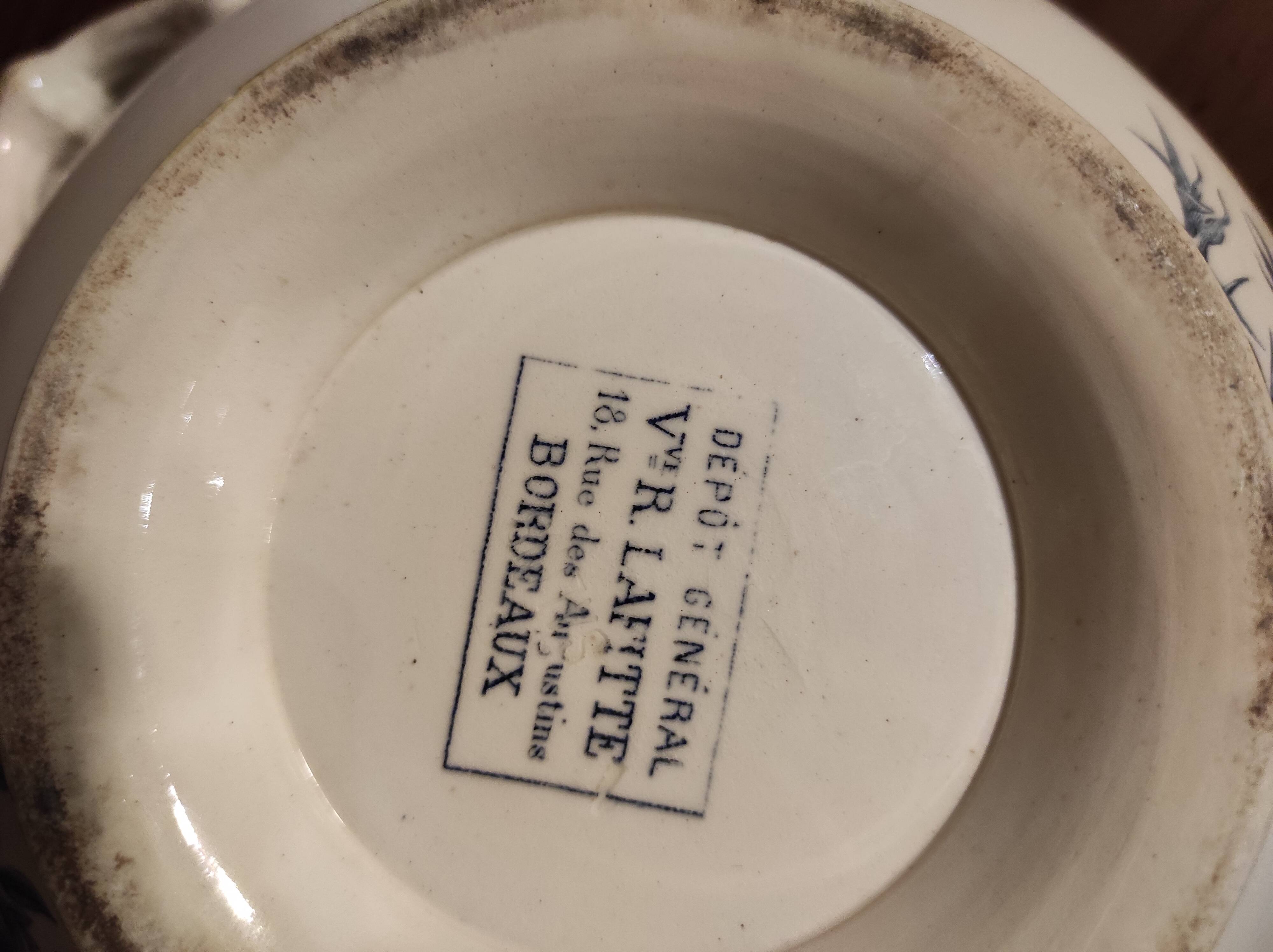 French vintage soup tureen, R. Lafitte, Terre de Fer, Salins