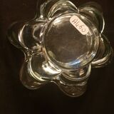 Corolla-shaped ashtray and pocket tray, Vannes Le Chatel crystal.
