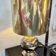 Gilded ceramic lamp, Italy, 1970