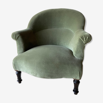 Fauteuil vintage crapaud 1900