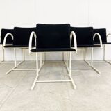 Postmodern cirkel dining chairs by Metaform, 1980s, Set of 6