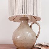 Stoneware and cotton thread lamp