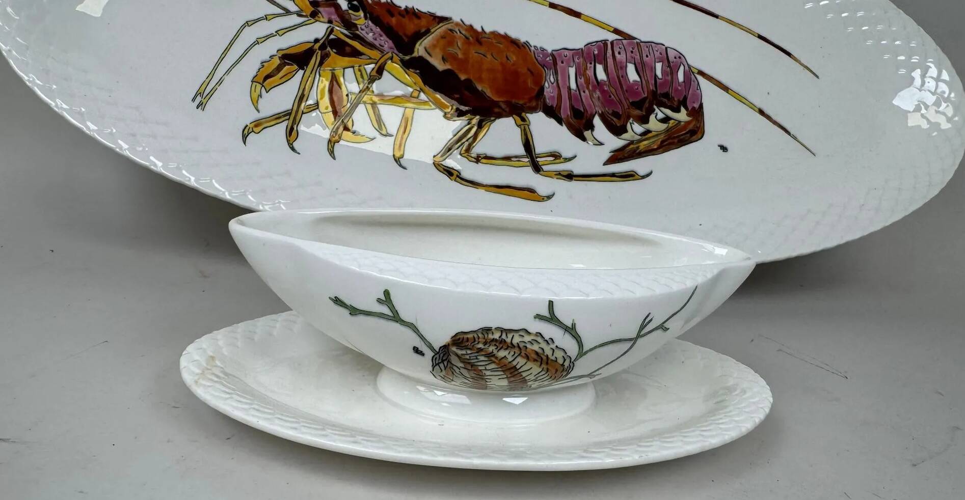 Gien Service de table modèle "Grands Crustacés"