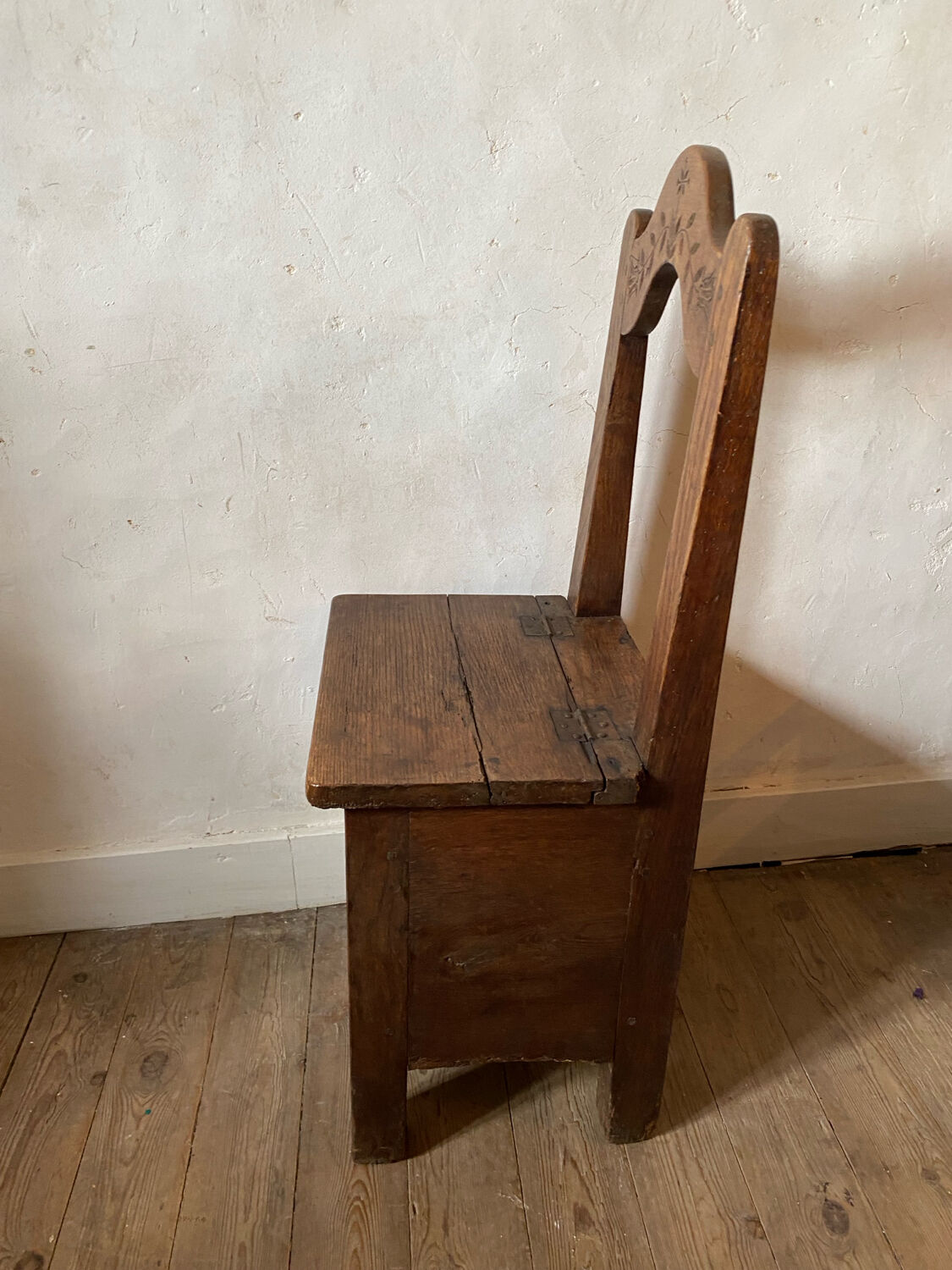 Antique solid oak chair