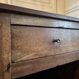 Old wooden bedside table