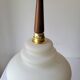 Suspension en opaline et teck
