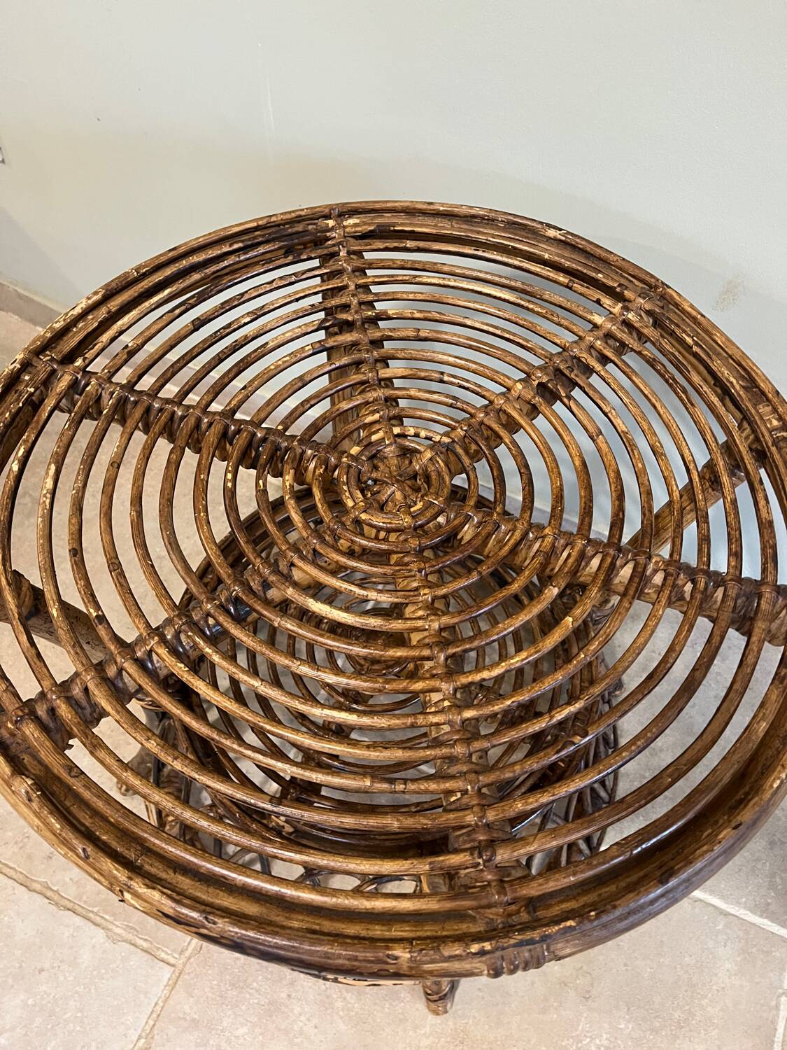 Rattan round table