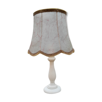 White wood foot laying lamp, pork bladder lampshade