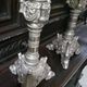 large pair of silvered bronze candlesticks from the 19th century