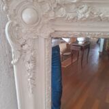 Fireplace mirror painted white 102x130cm