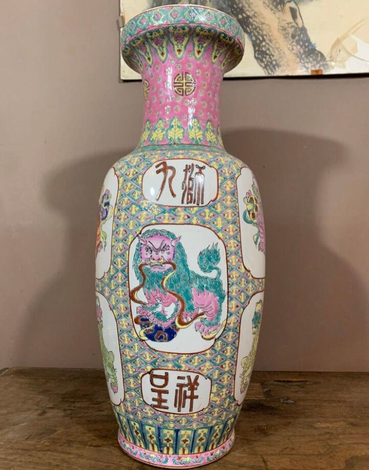 Canton Porcelain Vase Early 20th Century