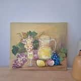 Still life painting canvas