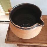 Earthen and glazed pitcher