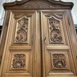 Buffet deux corps en chêne sculptée Renaissance