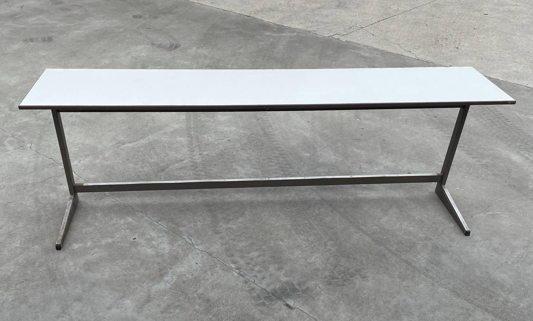 XXL industrial desk, minimalist design from the 50s