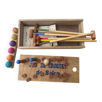 Parlor croquet game