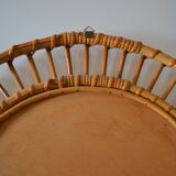 Vintage rattan sun mirror 70 years