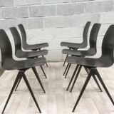 Set of 6 Dutch design and vintage chairs S22