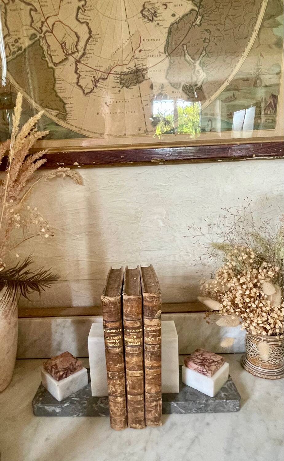 Pair of marble bookends