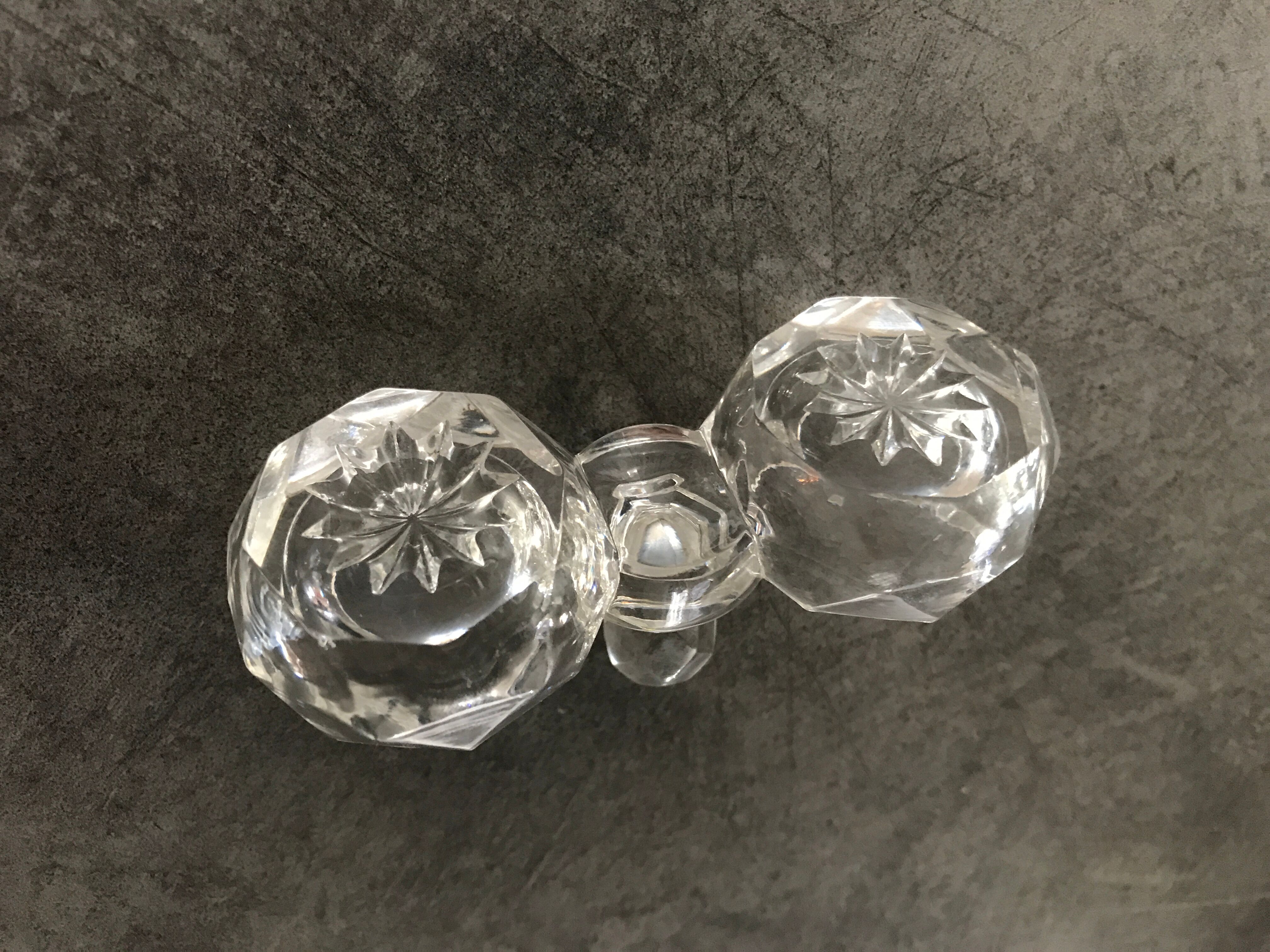 Saleron of table in crystal of saint louis star decoration