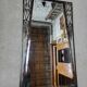 Miroir art deco 1930 en fer forge glace biseautee