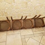 Lot of 4 old wooden wooden chairs made of art deco