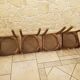 Lot de 4 anciennes chaises cannées en bois art déco