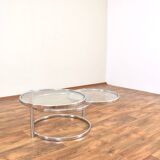 Vintage Chrome Swivel Coffee Table, 1970s