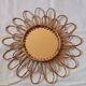 Vintage bamboo mirror 56cm