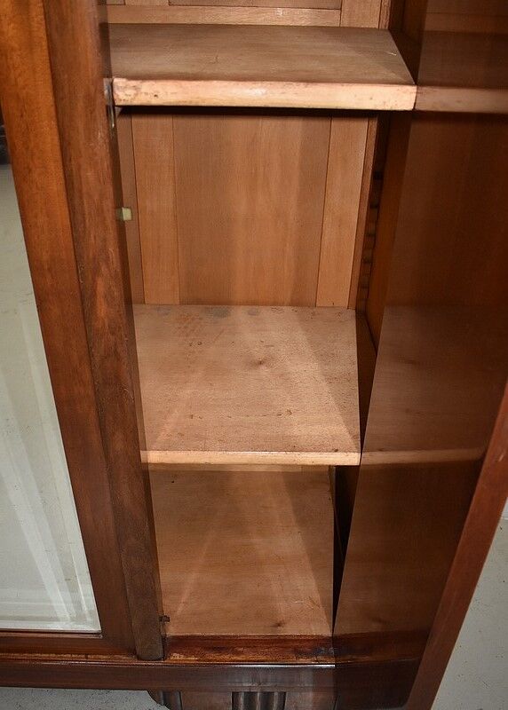 Wardrobe, walnut and mahogany, art deco - 1930 / 1940
