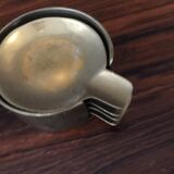Set of 4 ashtray brass