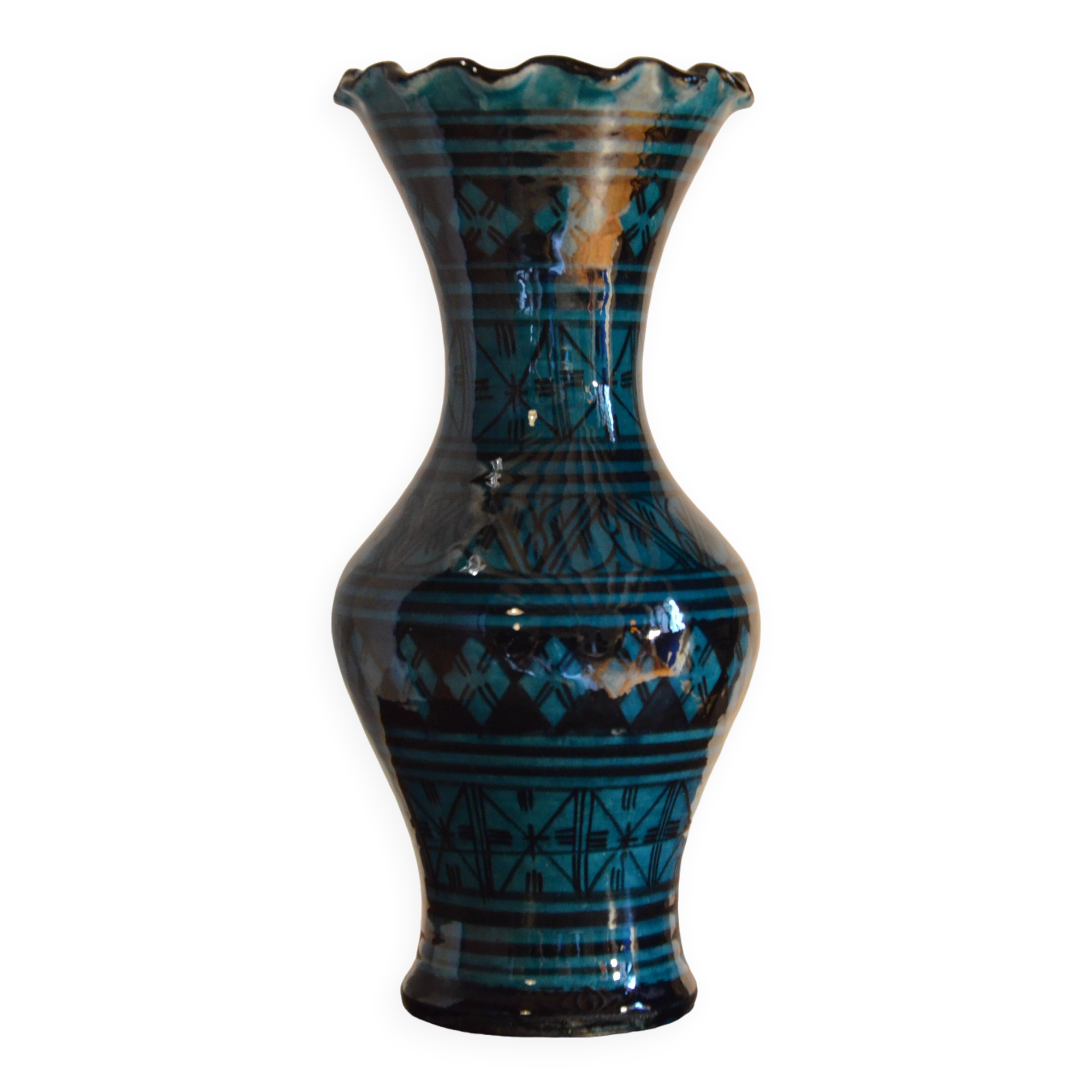Moroccan Safi ceramic vase