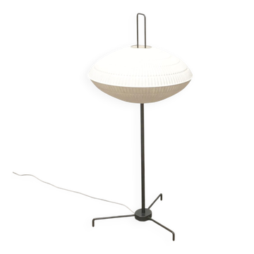 Lampe sur pied allemande métal et plastique Tripode Ufo 370 de Bega, années 1950