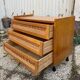 Commode en rotin et bois vintage