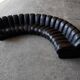 De Sede DS600 snake sofa in black leather by Ueli Berger, Switzerland 1970s