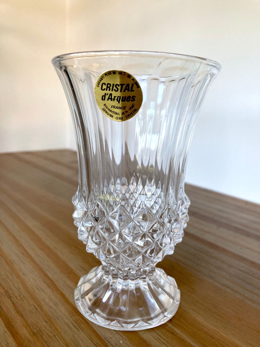 Tulip vase in Arques crystal