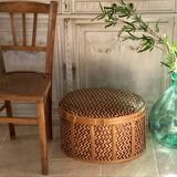 Wicker and bamboo chest