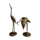 Vintage brass heron duo